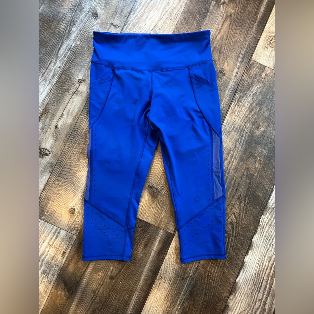 Champion C9 Electric Blue Athletic Capri Leggings